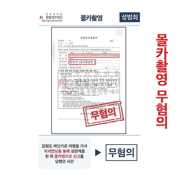 몰카촬영 무혐의사례